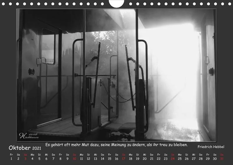 Holistic Arts Schwarzweiß-Kalender 2021 Kontraste A4