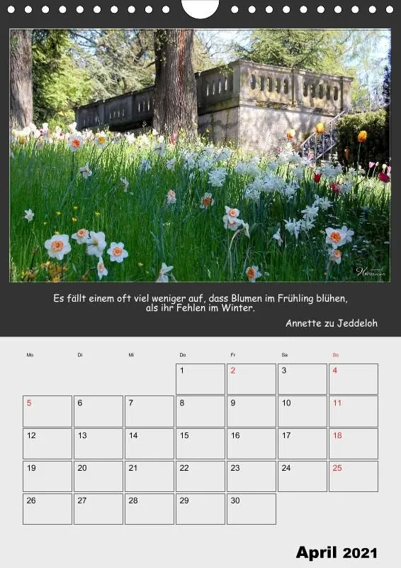 Holistic Arts Jahreszeiten Termin-Kalender 2021 - Jahreszeiten