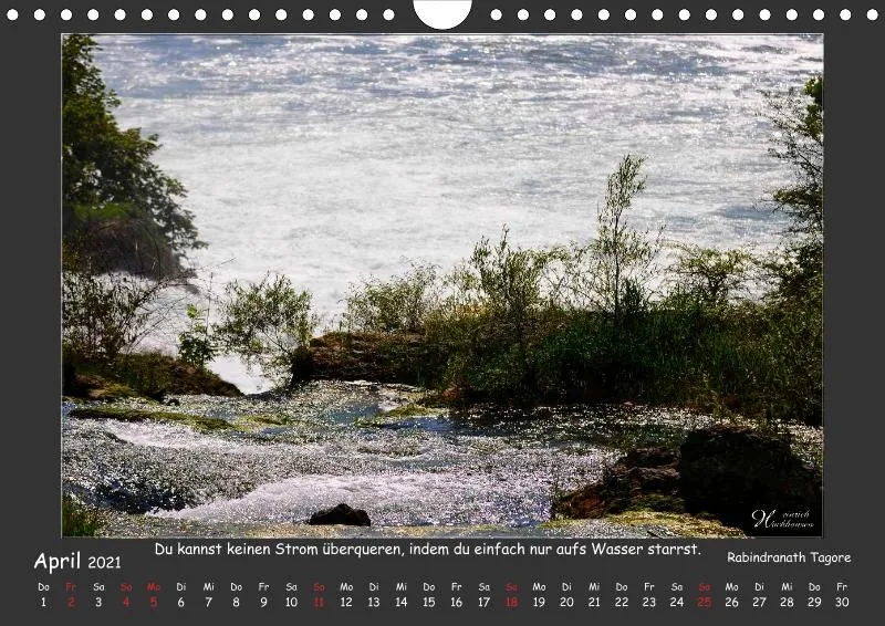 Holistic Arts Rheinfall-Kalender 2021 - Lebendiges Wasser A4