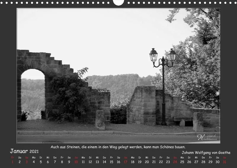 Holistic Arts Schwarzweiß-Kalender 2021 - Kontraste A3