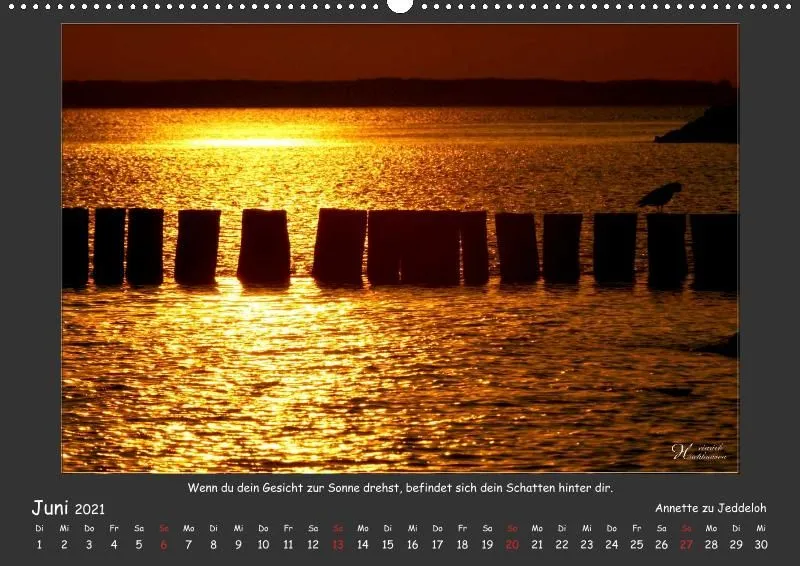 Holistic Arts Sonnenuntergang Kalender 2021 - Sonnenuntergang A2