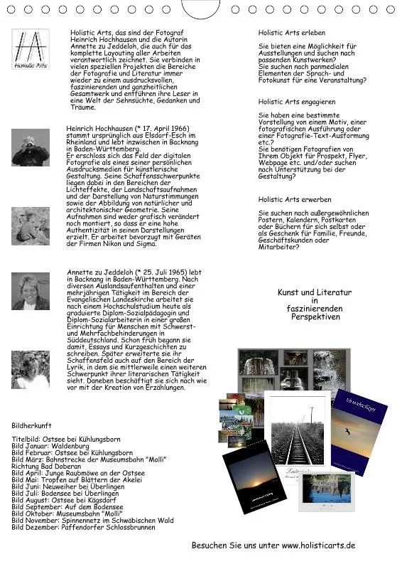 Holistic Arts Schwarzweiß-Termin-Kalender 2021 - Kontraste