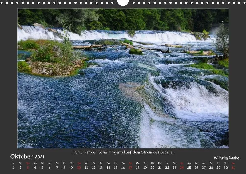Holistic Arts Rheinfall-Kalender 2021 - Lebendiges Wasser A3