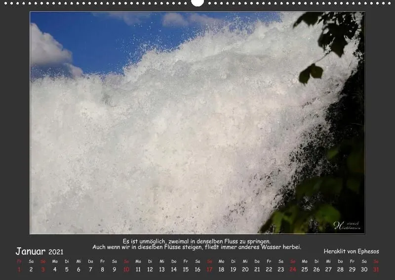 Holistic Arts Rheinfall-Kalender 2021 - Lebendiges Wasser A2