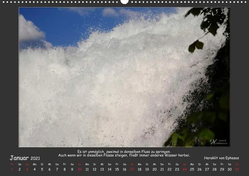 Holistic Arts Rheinfall-Kalender 2021 - Lebendiges Wasser A2
