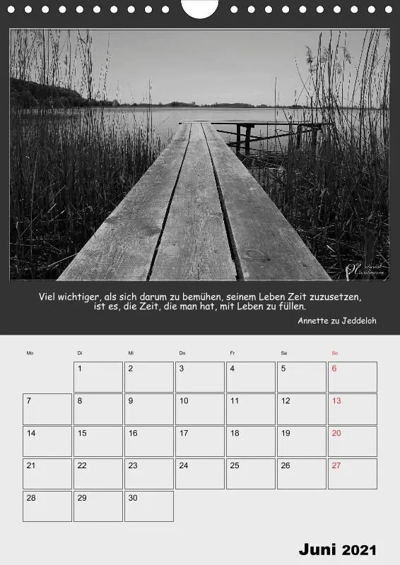 Holistic Arts Schwarzweiß-Termin-Kalender 2021 - Kontraste