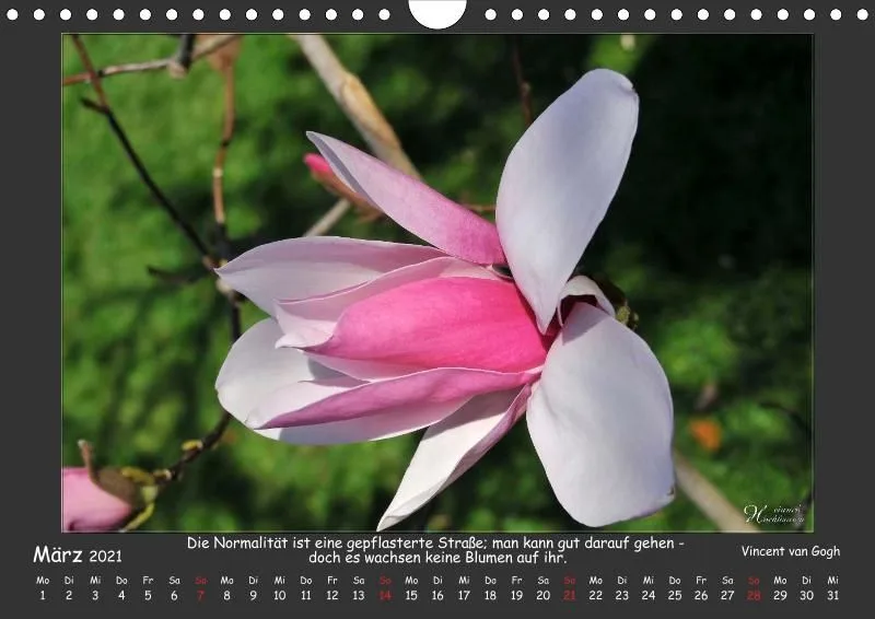 Holistic Arts Blumen-Kalender 2021 - Lächeln der Erde A4