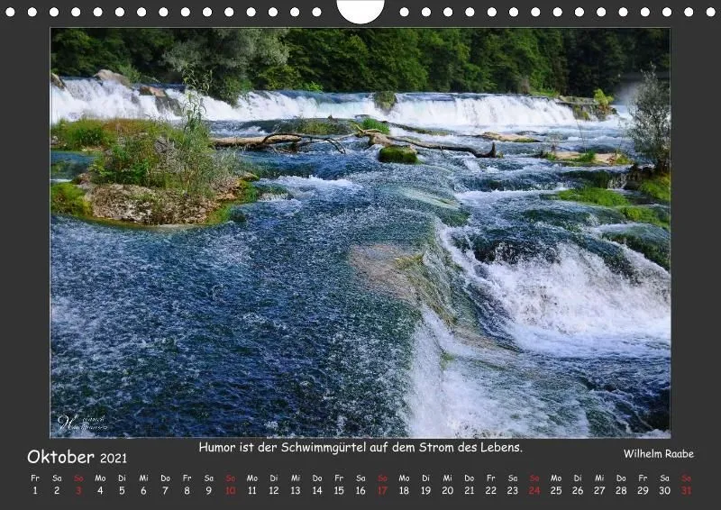 Holistic Arts Rheinfall-Kalender 2021 - Lebendiges Wasser A4