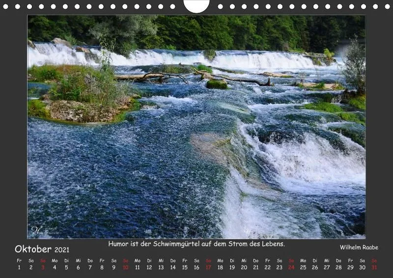 Holistic Arts Rheinfall-Kalender 2021 - Lebendiges Wasser A4