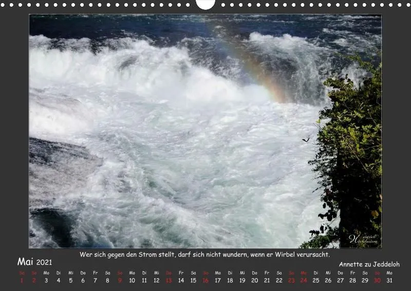 Holistic Arts Rheinfall-Kalender 2021 - Lebendiges Wasser A3