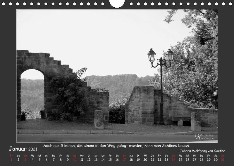 Holistic Arts Schwarzweiß-Kalender 2021 Kontraste A4