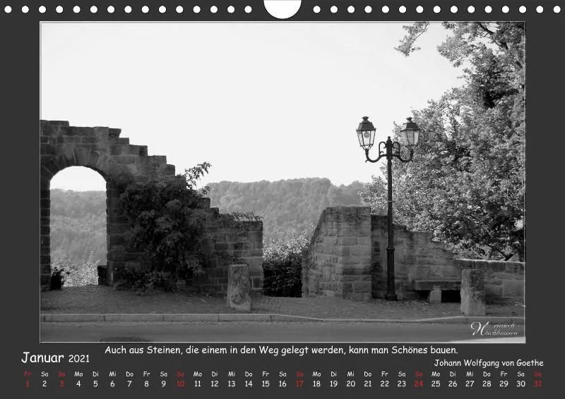 Holistic Arts Schwarzweiß-Kalender 2021 Kontraste A4