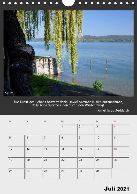 Holistic Arts Jahreszeiten Termin-Kalender 2021 - Jahreszeiten