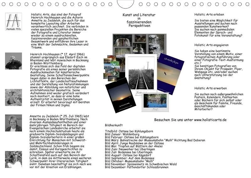 Holistic Arts Schwarzweiß-Kalender 2021 Kontraste A4