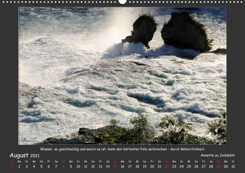 Holistic Arts Rheinfall-Kalender 2021 - Lebendiges Wasser A2