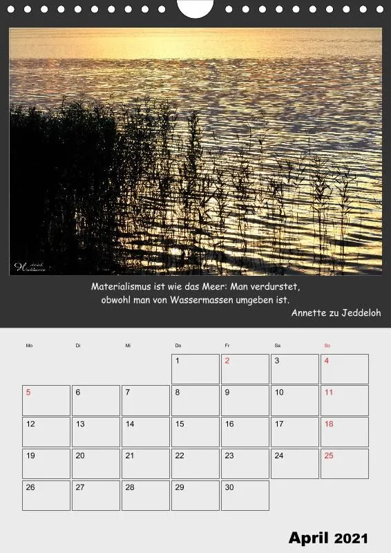 Holistic Arts Meeres-Termin-Kalender 2021 - Viel Meer