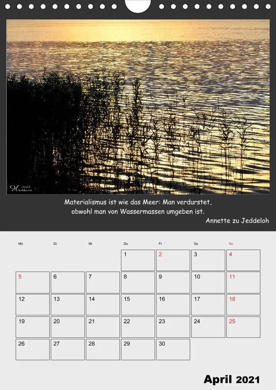 Holistic Arts Meeres-Termin-Kalender 2021 - Viel Meer
