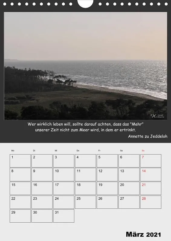 Holistic Arts Meeres-Termin-Kalender 2021 - Viel Meer