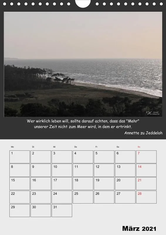 Holistic Arts Meeres-Termin-Kalender 2021 - Viel Meer