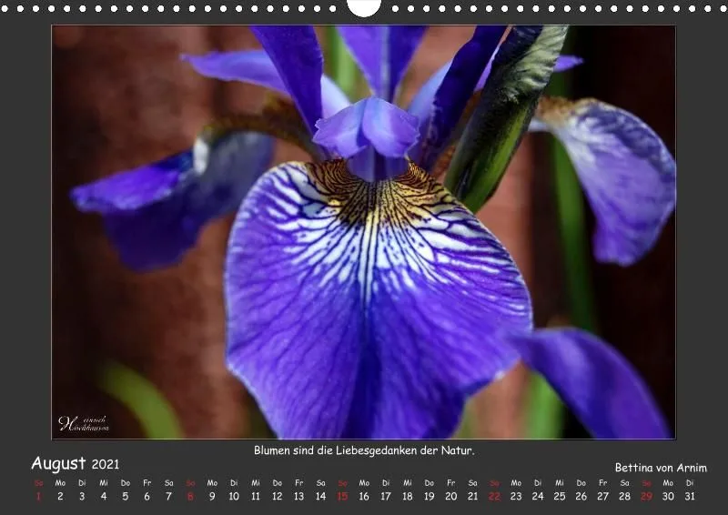 Holistic Arts Blumen-Kalender 2021 - Lächeln der Erde A3