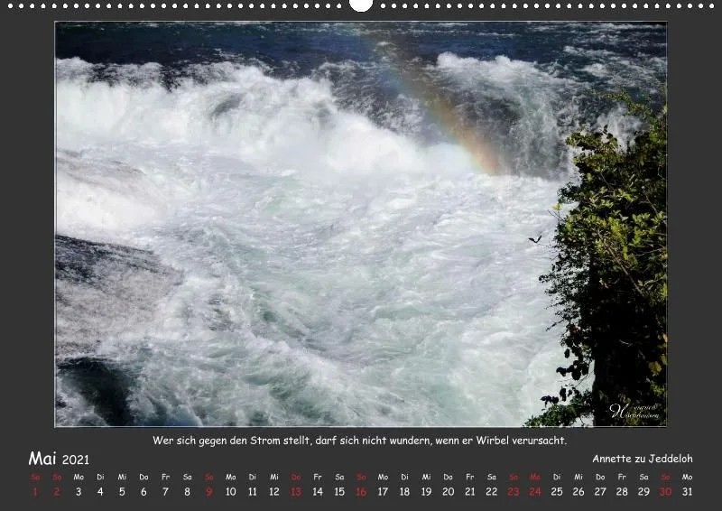 Holistic Arts Rheinfall-Kalender 2021 - Lebendiges Wasser A2