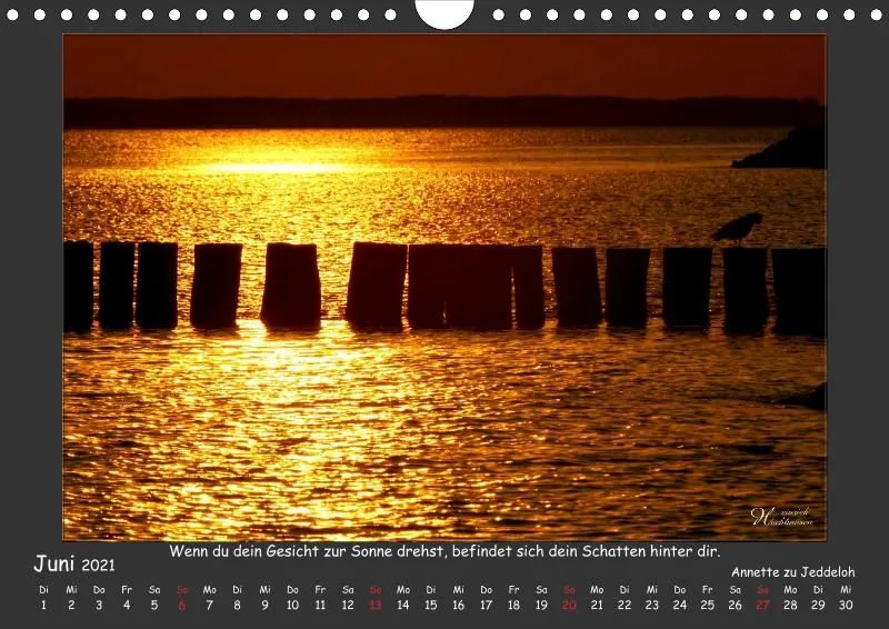 Holistic Arts Sonnenuntergang Kalender 2021 - Sonnenuntergang A4