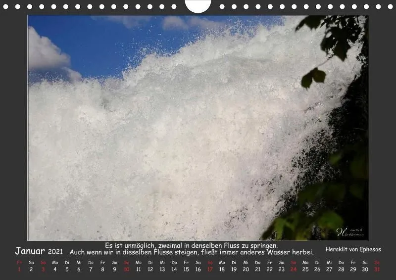 Holistic Arts Rheinfall-Kalender 2021 - Lebendiges Wasser A4