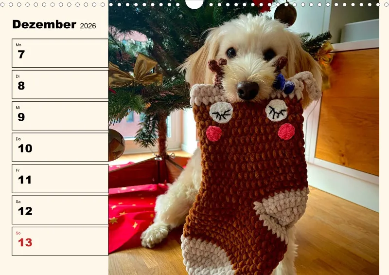 Hunde-Wochenkalender 2026 A3