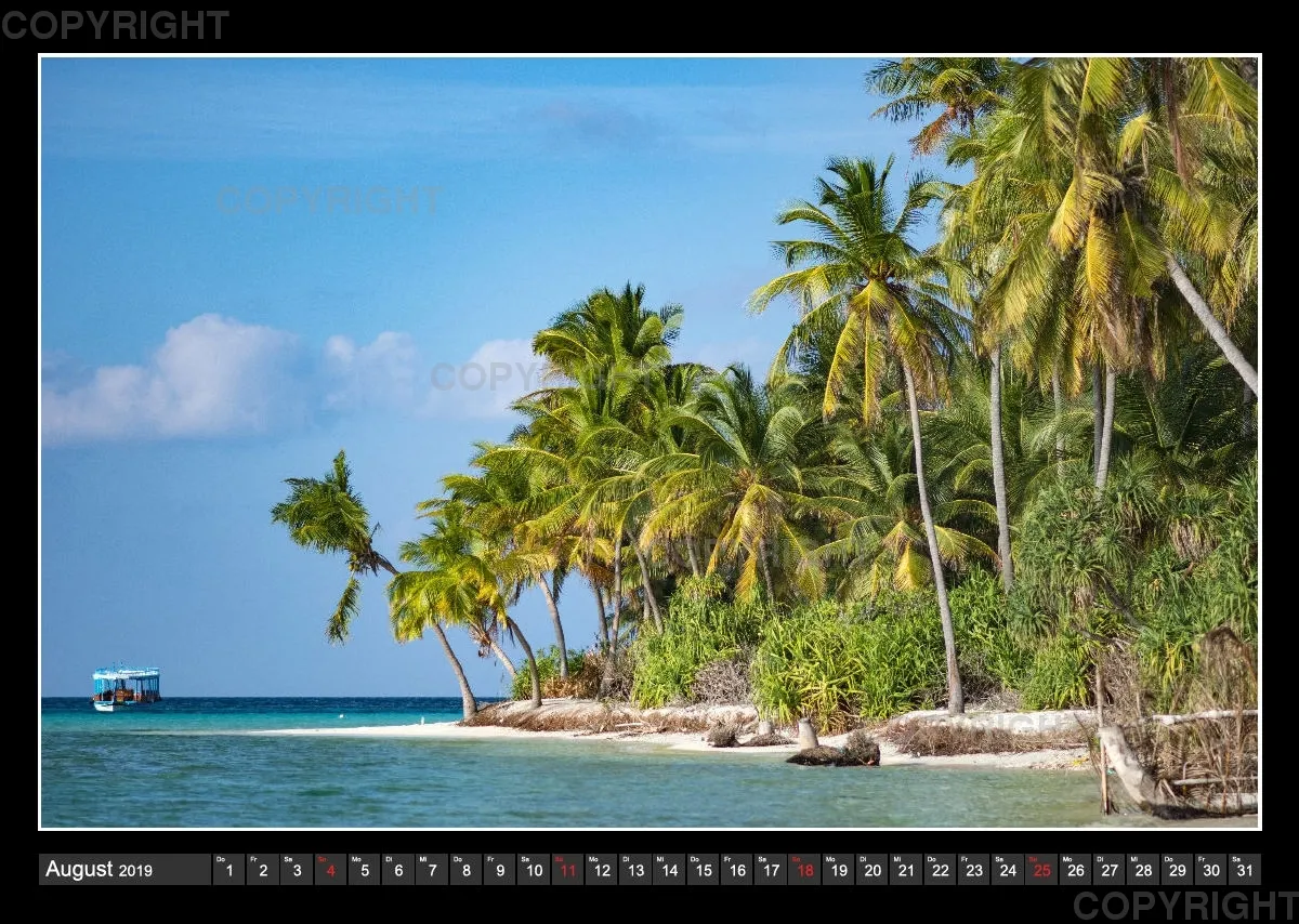 Inselnauten Malediven Kalender 2019