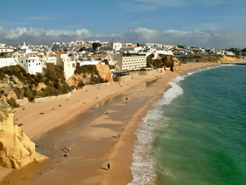 Skyline Albufeira with beach
