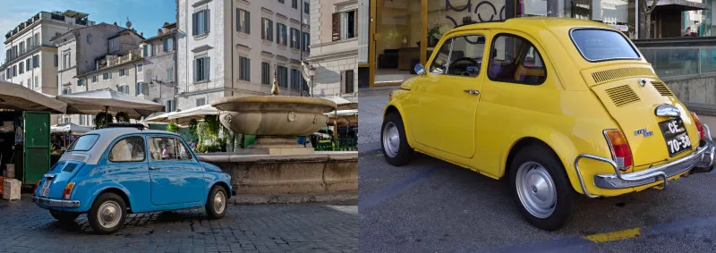 Klappkarte Fiat 500