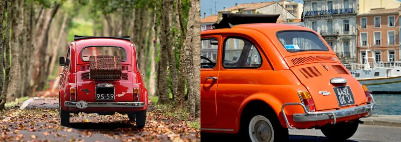 Klappkarte Fiat 500