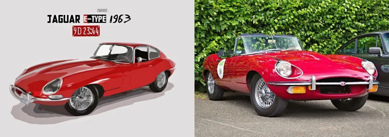 Klappkarte Jaguar E Type