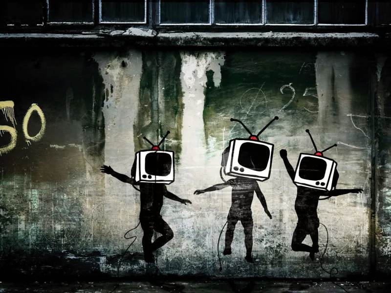 Street Art - Television Head