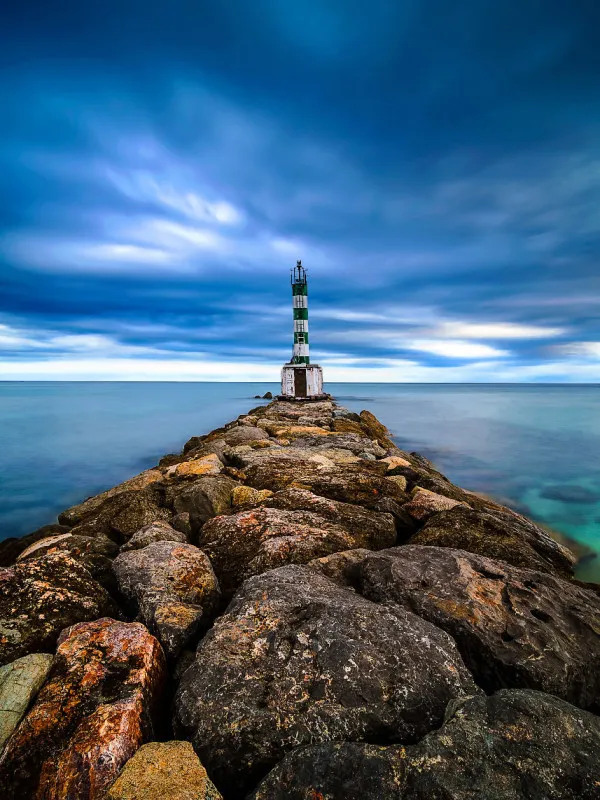 Light tower at the Atlantic Coast