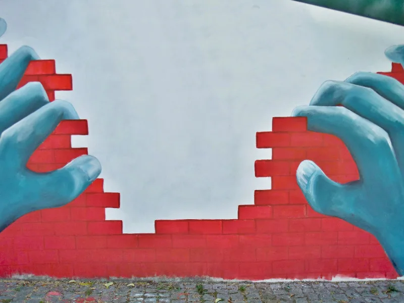 Hands on the wall
