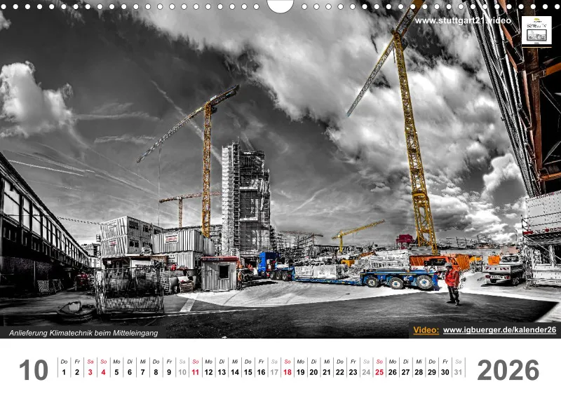 Stuttgart 21 Videokalender A3 2026
