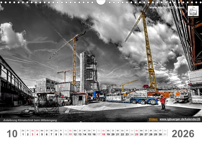 Stuttgart 21 Videokalender A3 2026