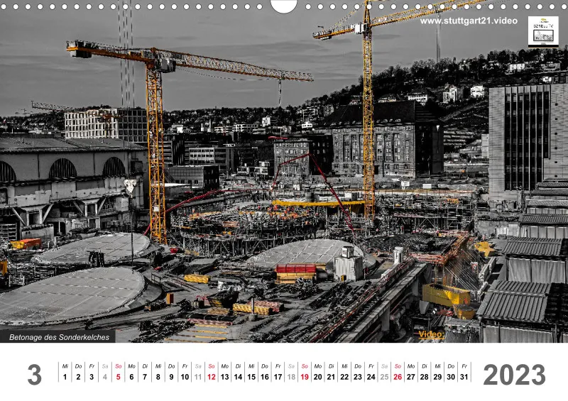Stuttgart 21 Videokalender A3 2022