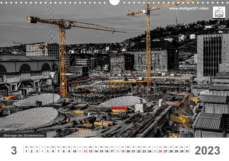 Stuttgart 21 Videokalender A3 2022