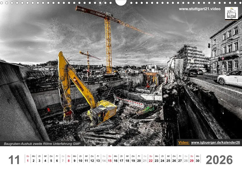 Stuttgart 21 Videokalender A3 2026