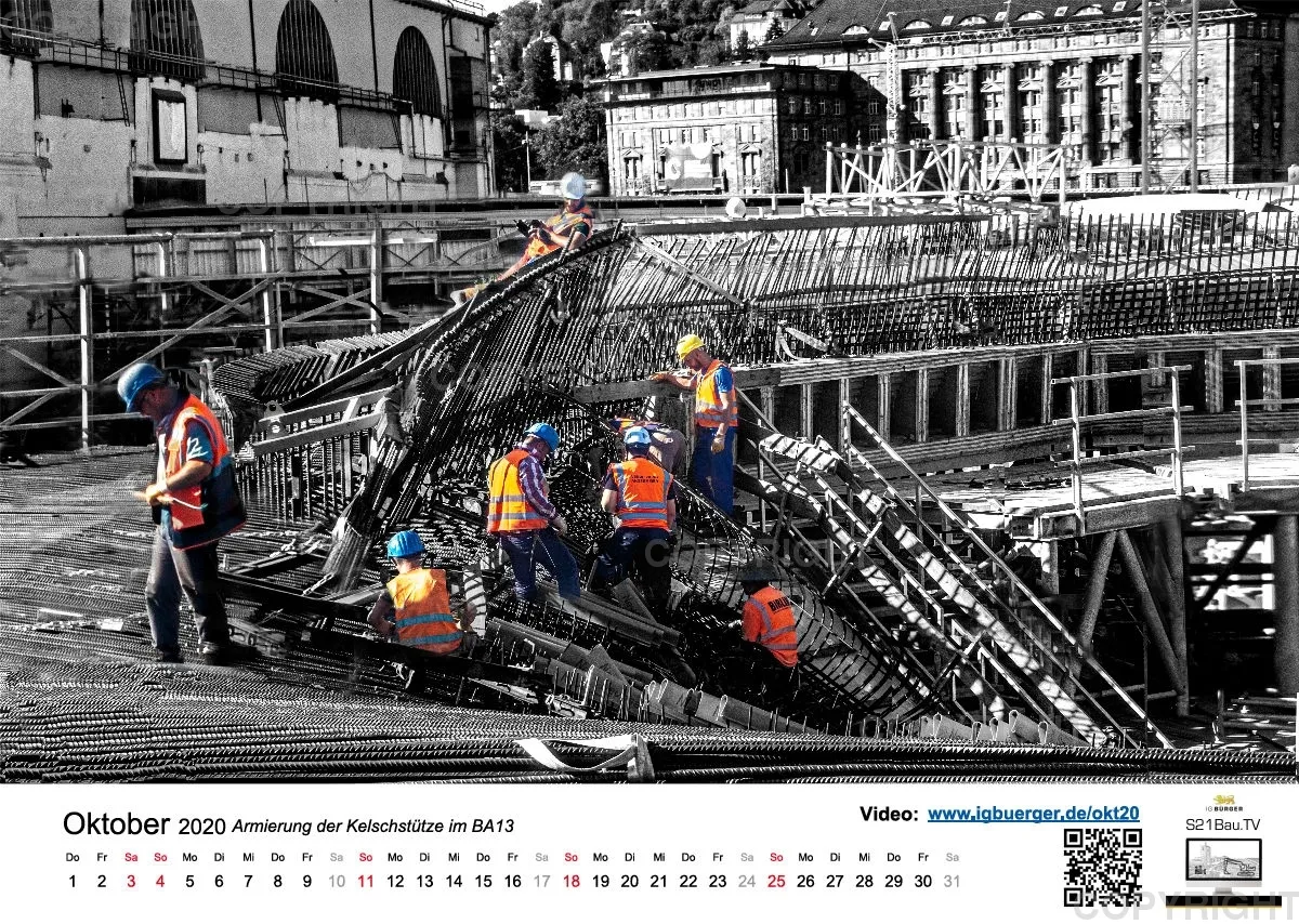 Stuttgart 21 Videokalender A3 Feb 2020-Feb 2021