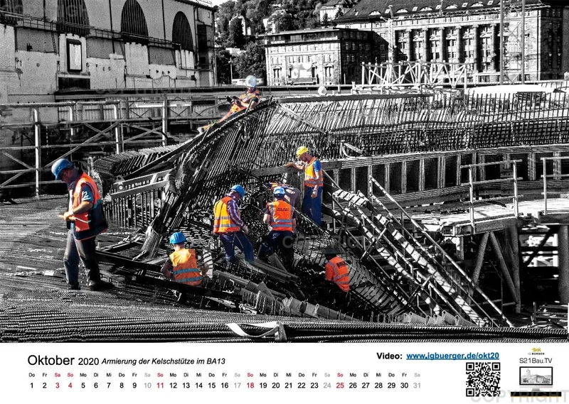 Stuttgart 21 Videokalender A3 Feb 2020-Feb 2021