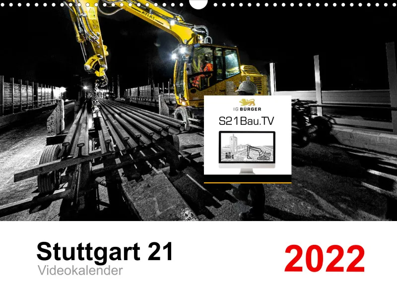 Stuttgart 21 Videokalender A3 2022 300DPI