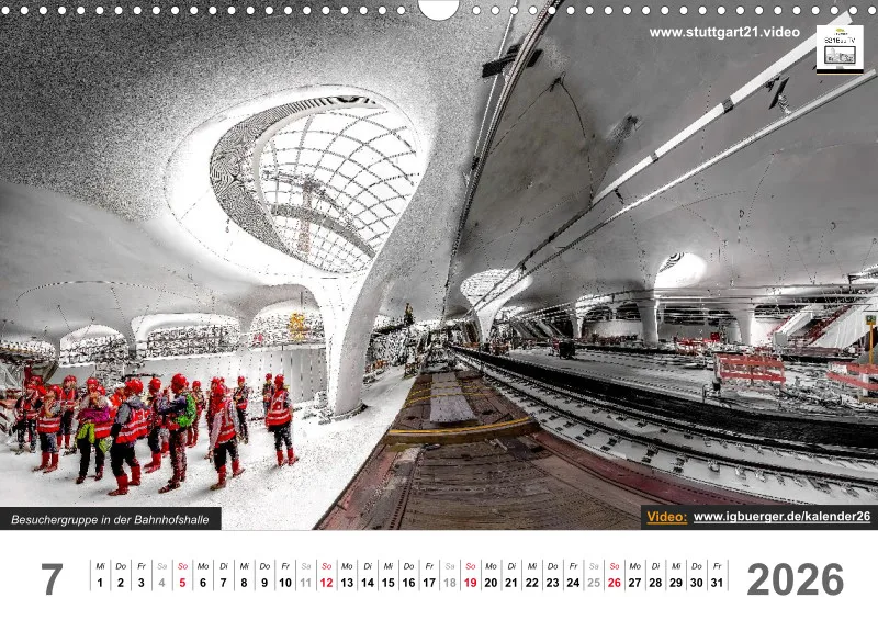 Stuttgart 21 Videokalender A3 2026