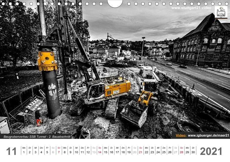 Stuttgart 21 Videokalender A4 2020