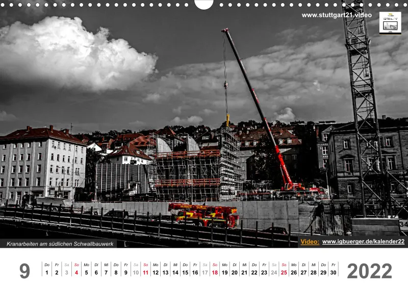 Stuttgart 21 Videokalender A3 2022 300DPI