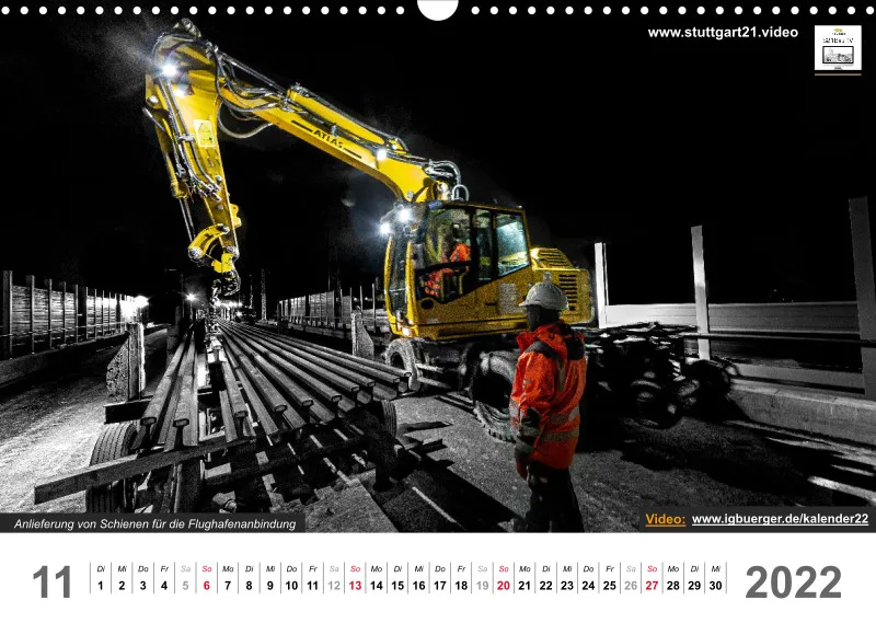 Stuttgart 21 Videokalender A3 2022 300DPI