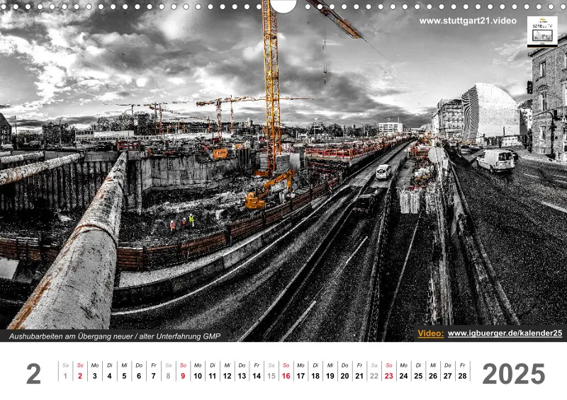 Stuttgart 21 Videokalender A3 2025