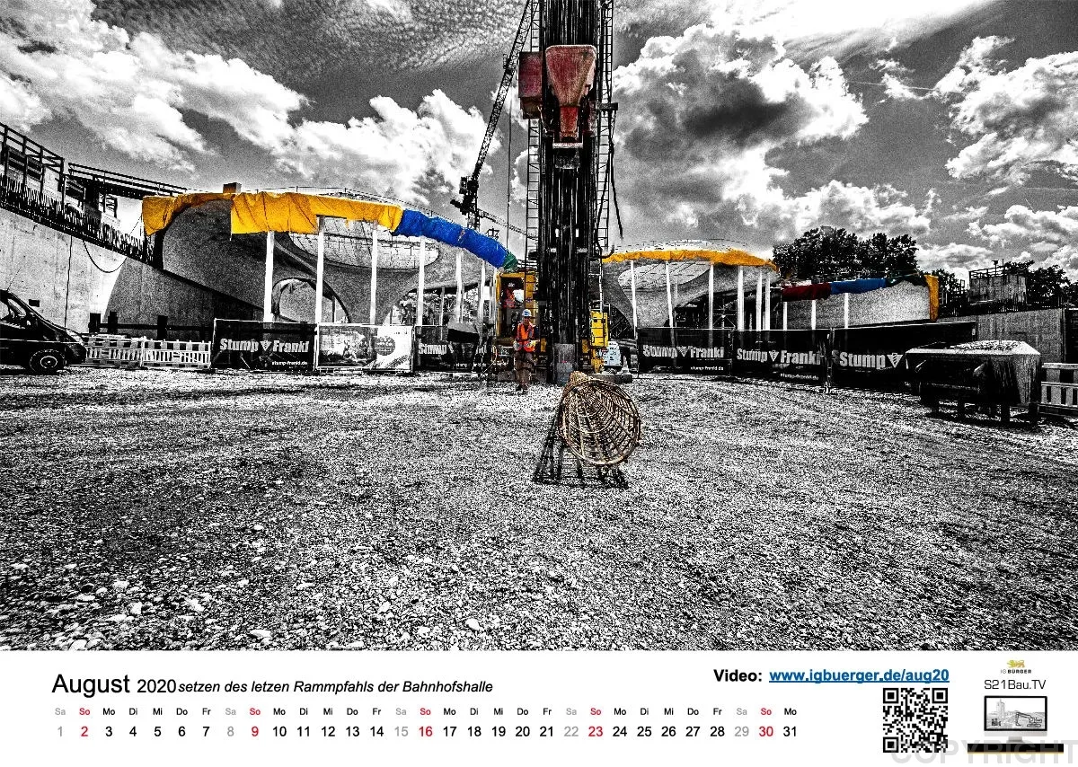 Stuttgart 21 Videokalender A3 Feb 2020-Feb 2021